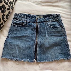Free People denim mini skirt